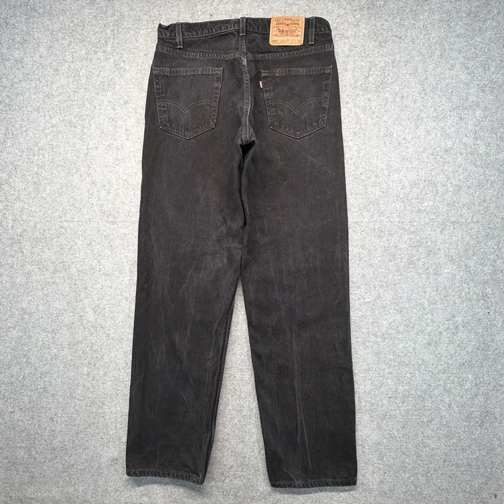Vintage Levis 565 Made In USA 33x34 Black Grunge Baggy Skate
